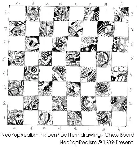 neopoprealism ink pen and pattern drawing